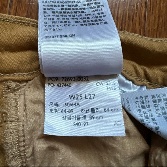 Levi's Ribcage High-Waist Straight Leg Ankle Denim Jeans Mustard Brown - W25 L27 - Picture 12 of 16